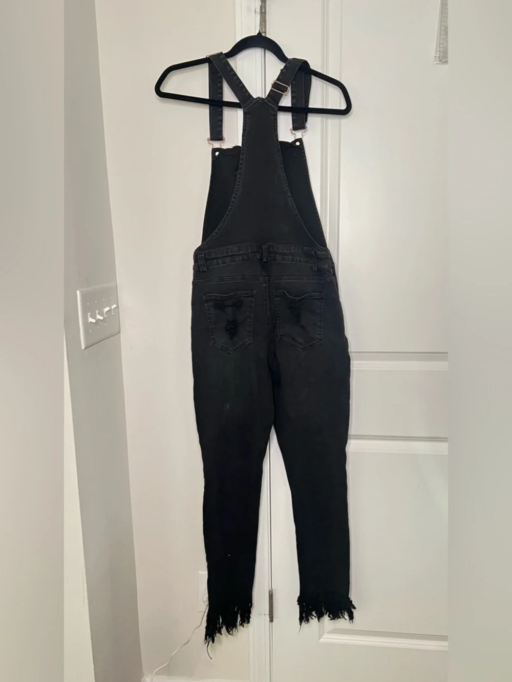 Toast Jeans Women’s Sz S Distressed Overall Jumpsuit Denim Soft Stretch Outdoor